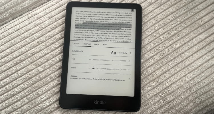 Das Schriftbild kann beim Lesen jederzeit individuell angepasst werden Das Schriftbild kann beim Lesen jederzeit individuell angepasst werden