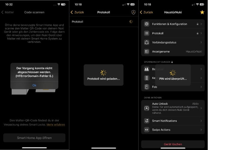 Neben den Problemen mit Matter sorgten auch die Wartezeiten in der App für Frust Neben den Problemen mit Matter sorgten auch die Wartezeiten in der App für Frust