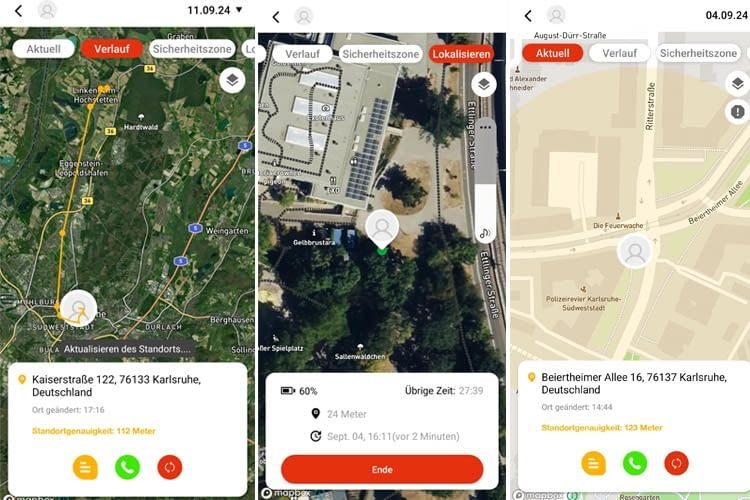 Je nach Standort funktionierte das Tracking im Test unterschiedlich gut Je nach Standort funktionierte das Tracking im Test unterschiedlich gut