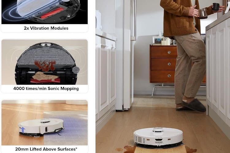 Eine beliebte Alternative zu rotierenden Pads sind auch die vibrierenden Wischplatten wie bei Roborock S8 MaxV Ultra Eine beliebte Alternative zu rotierenden Pads sind auch die vibrierenden Wischplatten wie bei Roborock S8 MaxV Ultra