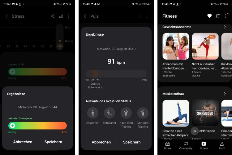 Die App ermöglicht die intuitive Steuerung aller wichtiger Funktionen des Galaxy Smart Rings Die App ermöglicht die intuitive Steuerung aller wichtiger Funktionen des Galaxy Smart Rings