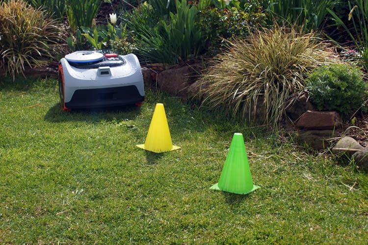 Diese Hütchen erkannte der Segway Navimow i105 gut Diese Hütchen erkannte der Segway Navimow i105 gut