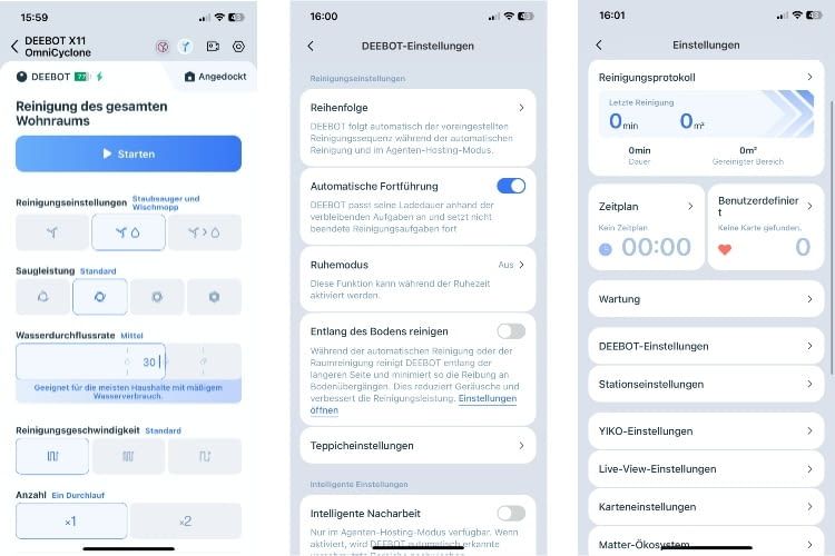 Die ECOVACS App ist übersichtlich und gelungen Die ECOVACS App ist übersichtlich und gelungen