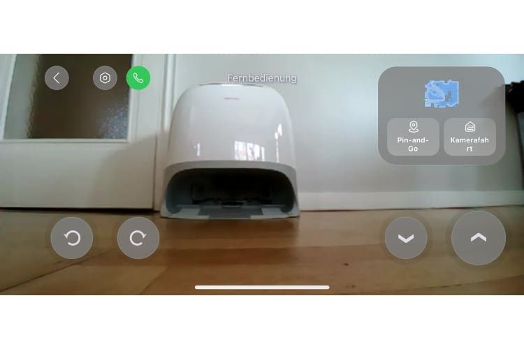 Auch Kamerafahrten und Anrufe sind mit dem Roborock möglich Auch Kamerafahrten und Anrufe sind mit dem Roborock möglich