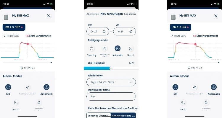 Die BlueAir App ist übersichtlich und zeigt zuverlässig den Luftqualitätsindex an Die BlueAir App ist übersichtlich und zeigt zuverlässig den Luftqualitätsindex an