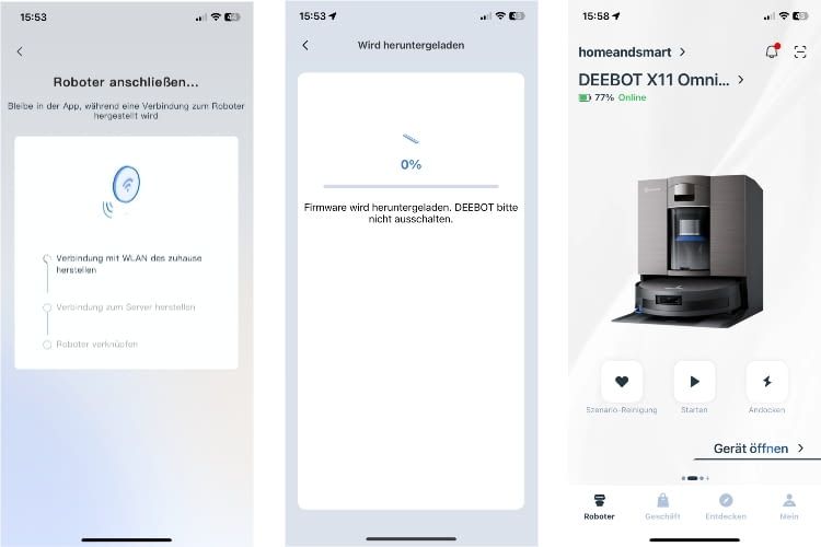 Die Einrichtung in der App lief in unserem Test reibungslos Die Einrichtung in der App lief in unserem Test reibungslos
