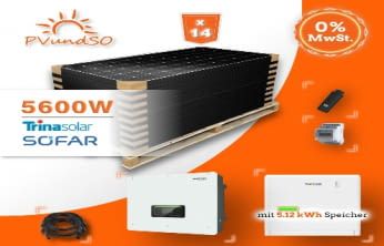 PVundSO 5,6 kWp Solaranlage + 5.12kW Speicher