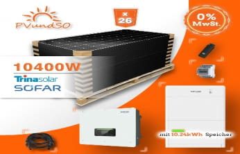 PVundSO 10 kWp Solaranlage + 10.24kW Speicher