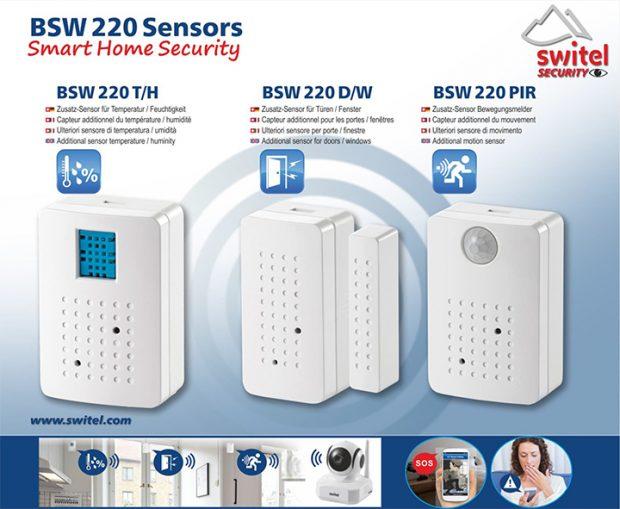 Die Sensoren des Smart Home Security Kit BSW 220 Die Sensoren des Smart Home Security Kit BSW 220