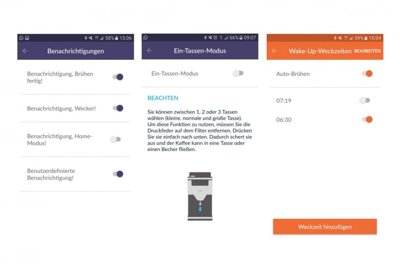 Im Flugmodus erklingt der Wecker nicht, vom Mahlwerk wird man aber sicherlich wach Im Flugmodus erklingt der Wecker nicht, vom Mahlwerk wird man aber sicherlich wach
