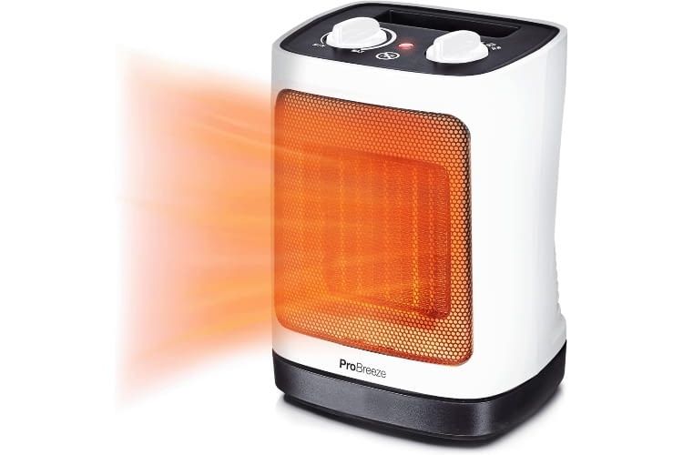 Der Pro Breeze Heizlüfter besitzt eine Oszillationsfunktion und ist besonders kompakt Der Pro Breeze Heizlüfter besitzt eine Oszillationsfunktion und ist besonders kompakt