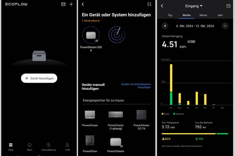 Hier sind einige der EcoFlow App-Einstellungen zu sehen Hier sind einige der EcoFlow App-Einstellungen zu sehen