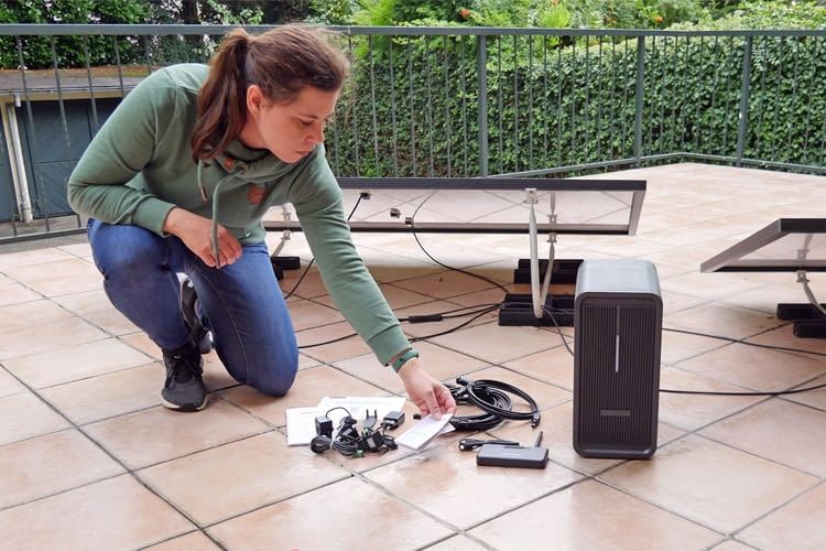 Der Marstek Speicher wurde in unserem Test mit viel Zubehör geliefert Der Marstek Speicher wurde in unserem Test mit viel Zubehör geliefert