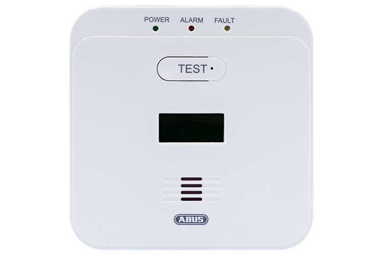 Der CO-Melder ABUS COWM510 verfügt über ein integriertes Display, auf dem sich der aktuelle CO-Wert ablesen lässt Der CO-Melder ABUS COWM510 verfügt über ein integriertes Display, auf dem sich der aktuelle CO-Wert ablesen lässt