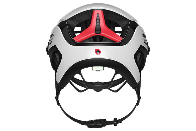 Die ABUS Fahrradhelm mit QUIN Technologie besitzen einen integrierten Beschleunigungssensor, der Stürze erkennt Die ABUS Fahrradhelm mit QUIN Technologie besitzen einen integrierten Beschleunigungssensor, der Stürze erkennt