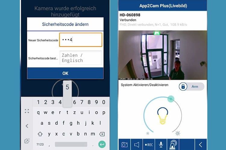 Die Verbindung der ABUS Smart Security World WLAN Lichtkamera PPIC36520 ist Code-gesichert Die Verbindung der ABUS Smart Security World WLAN Lichtkamera PPIC36520 ist Code-gesichert