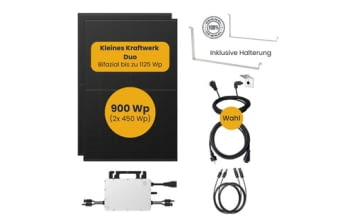 Kleines Kraftwerk Duo Garten Komplettpaket (900Wp+)