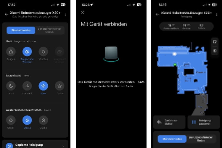 Die Xiaomi Home App ähnelt der Roborock App Die Xiaomi Home App ähnelt der Roborock App
