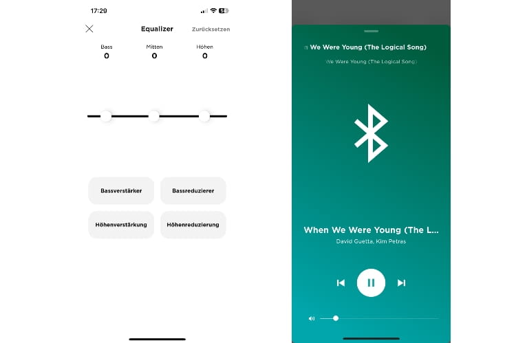 Die Bose App ist übersichtlich gestaltet. Als besonders praktisch hat sich der Equalizer erwiesen mit dem sich die Musik an die eignen Vorlieben anpassen lässt Die Bose App ist übersichtlich gestaltet. Als besonders praktisch hat sich der Equalizer erwiesen mit dem sich die Musik an die eignen Vorlieben anpassen lässt