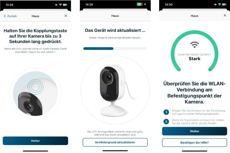 Die Einrichtung in der Arlo App war schnell erledigt Die Einrichtung in der Arlo App war schnell erledigt