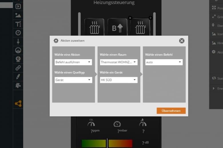 Aktionen festlegen im Testmodus des AIO CREATOR NEO Aktionen festlegen im Testmodus des AIO CREATOR NEO