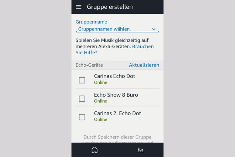 In unserem Test haben wir drei Echos installiert In unserem Test haben wir drei Echos installiert