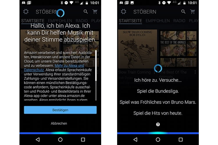 Alexa ist in der Amazon Music App bereits integriert Alexa ist in der Amazon Music App bereits integriert