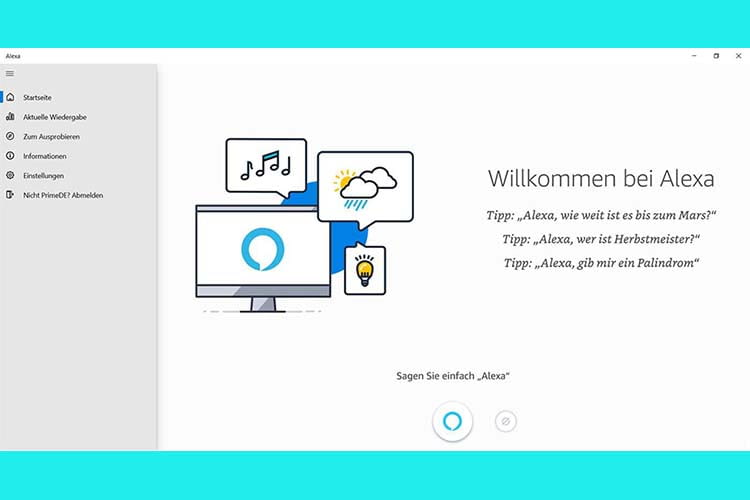 In der Alexa-App für Windows kann das Aktivierungswort für den Hands-free-Modus aktiviert werden In der Alexa-App für Windows kann das Aktivierungswort für den Hands-free-Modus aktiviert werden