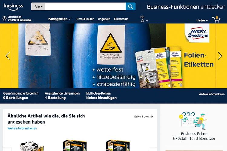 Auch wir nutzen Amazon Business regelmäßig Auch wir nutzen Amazon Business regelmäßig