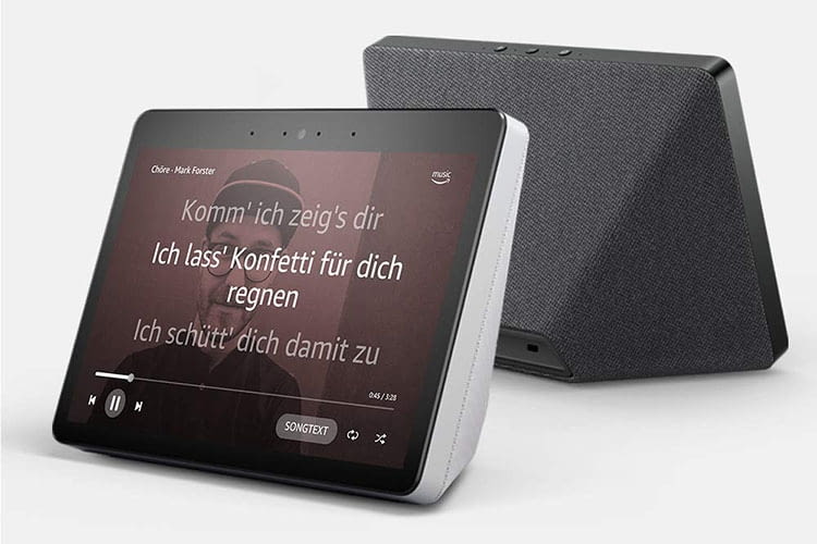 Amazon Echo Show 2. Generation blendet Songtexte ein, bei Nutzung von Amazon Music Amazon Echo Show 2. Generation blendet Songtexte ein, bei Nutzung von Amazon Music