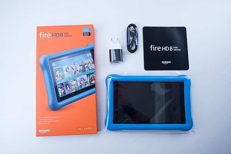 Lieferumfang Amazon Fire HD 8 Tablet Kids Edition Lieferumfang Amazon Fire HD 8 Tablet Kids Edition