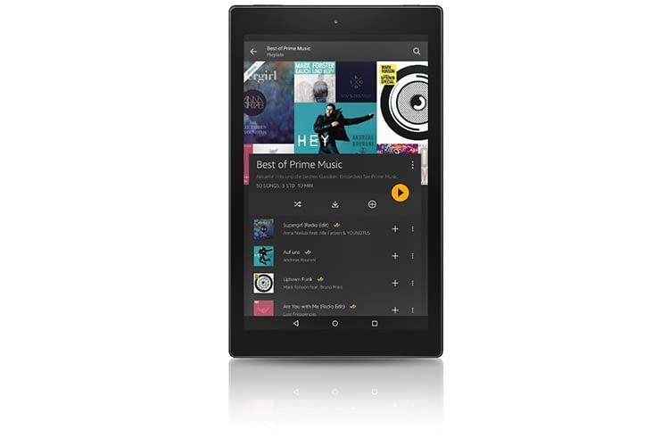 Amazon Music auf einem Tablet Amazon Music auf einem Tablet