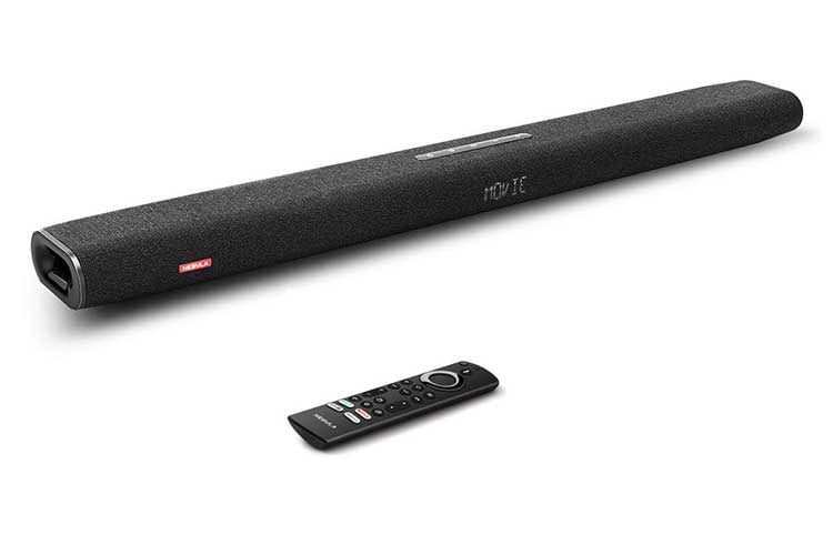 Im Lieferumfang der Nebula Soundbar Fire TV Edition ist eine Fernbedienung enthalten Im Lieferumfang der Nebula Soundbar Fire TV Edition ist eine Fernbedienung enthalten