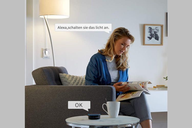 Dank Alexa-Anbindung kann die Steckdose auf Wunsch auch „zuhören“ Dank Alexa-Anbindung kann die Steckdose auf Wunsch auch „zuhören“