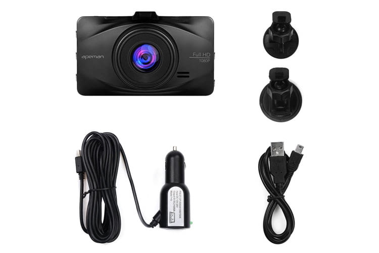 Bei der Dashcam C570 von Apeman haben Nutzer verschiedene Lade- und Halterungsoptionen Bei der Dashcam C570 von Apeman haben Nutzer verschiedene Lade- und Halterungsoptionen