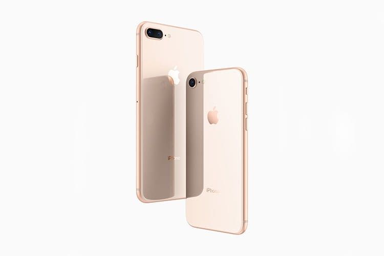 Das Apple iPhone 8 hat einen glänzenden Glas-Rücken Das Apple iPhone 8 hat einen glänzenden Glas-Rücken
