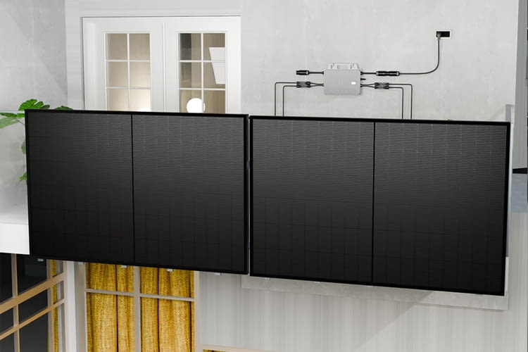 TSUN Wechselrichter lassen sich z. B. an einer Wand oder dem Balkon befestigen TSUN Wechselrichter lassen sich z. B. an einer Wand oder dem Balkon befestigen