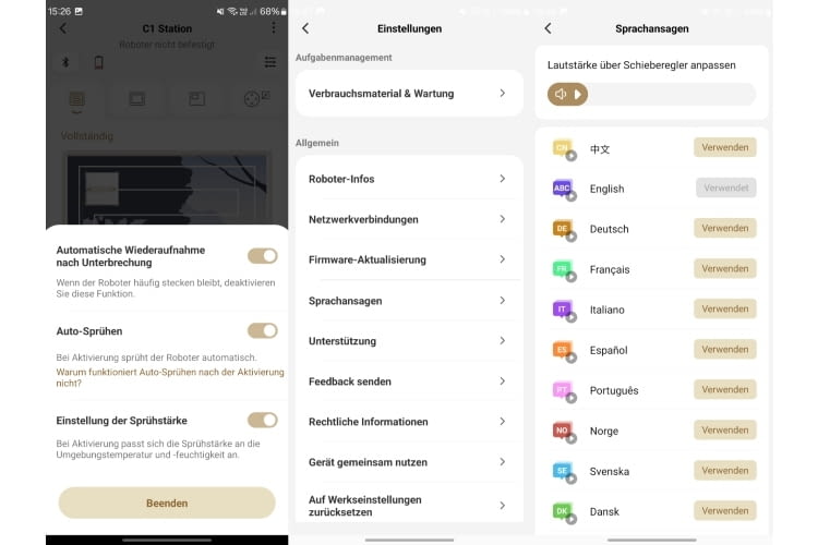 In der übersichtlichen App können diverse Einstellungen vorgenommen werden. In der übersichtlichen App können diverse Einstellungen vorgenommen werden.