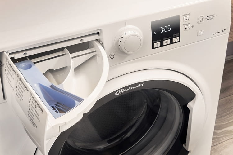 Das Waschmittelfach wurde bei diesem Gerät großzügig dimensioniert Das Waschmittelfach wurde bei diesem Gerät großzügig dimensioniert