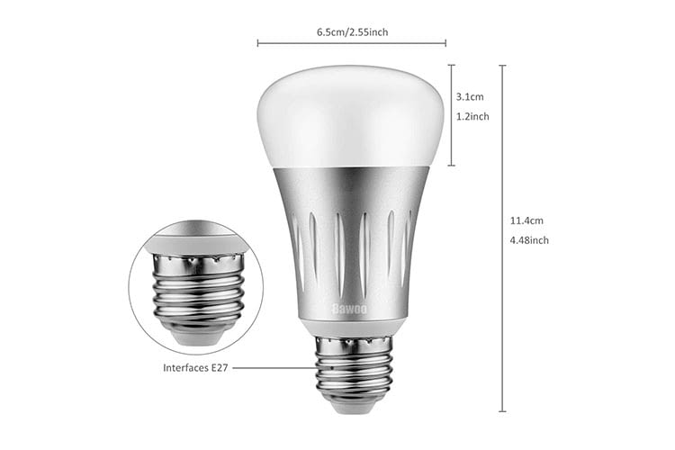 Die Bawoo LED-Leuchte passt in jede herkömmliche E27 Lampenfassung Die Bawoo LED-Leuchte passt in jede herkömmliche E27 Lampenfassung