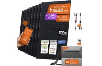 SOLARWAY 3.520 W Balkonkraftwerk Komplettset mit Anker SOLIX 3 Pro und Zusatzmodul