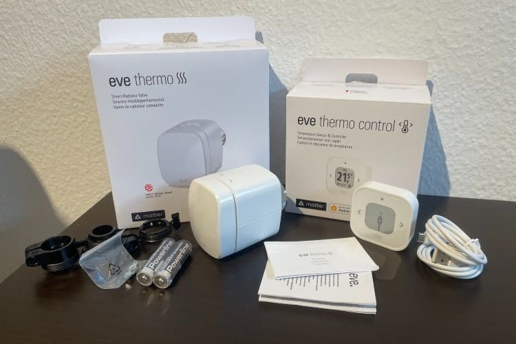 Der Lieferumfang des Eve Thermo und des Eve Thermo Control Der Lieferumfang des Eve Thermo und des Eve Thermo Control