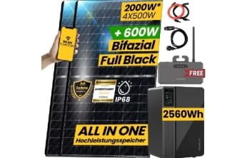 2000W Balkonkraftwerk mit Speicher mega günstig!