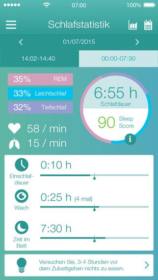 Beurer SleepExpert App für iOS Beurer SleepExpert App für iOS