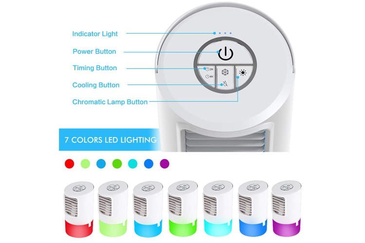 Die Handhabung des Mini-Luftkühlers ist besonders einfach und auch ohne App möglich Die Handhabung des Mini-Luftkühlers ist besonders einfach und auch ohne App möglich