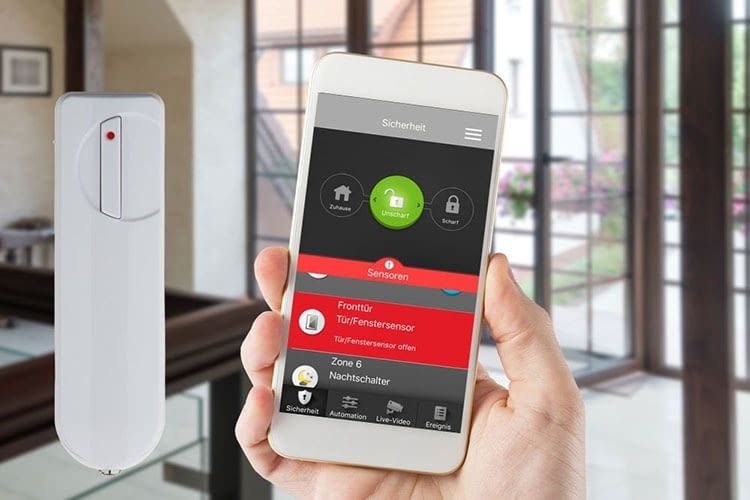Die Steuerung der Blaupunkt Q3000 Alarmanlage erfolgt über eine Smartphone App Die Steuerung der Blaupunkt Q3000 Alarmanlage erfolgt über eine Smartphone App