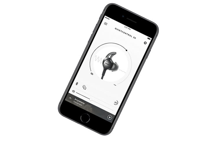 Die ANC-Funktion des Bose QuietControl 30 lässt sich auch via App steuern Die ANC-Funktion des Bose QuietControl 30 lässt sich auch via App steuern