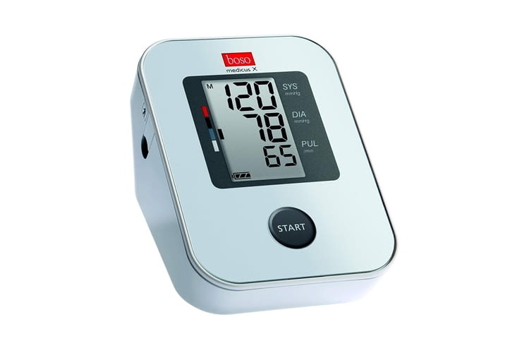 Das boso medicus X Oberarm-Blutdruckmessgerät verfügt über Einknopfbedienung Das boso medicus X Oberarm-Blutdruckmessgerät verfügt über Einknopfbedienung