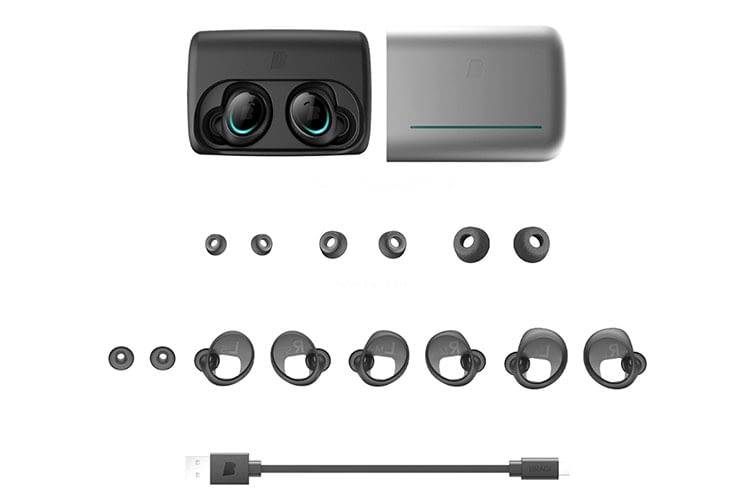 Bragi The Dash Pro wird mit umfangreichen Zubehör geliefert Bragi The Dash Pro wird mit umfangreichen Zubehör geliefert