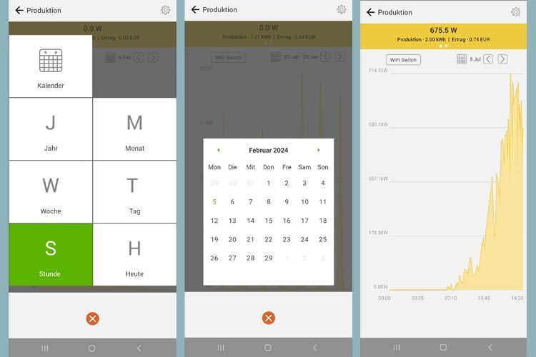 Per App lassen sich unterschiedliche Darstellungsformen der Messwerte wählen Per App lassen sich unterschiedliche Darstellungsformen der Messwerte wählen